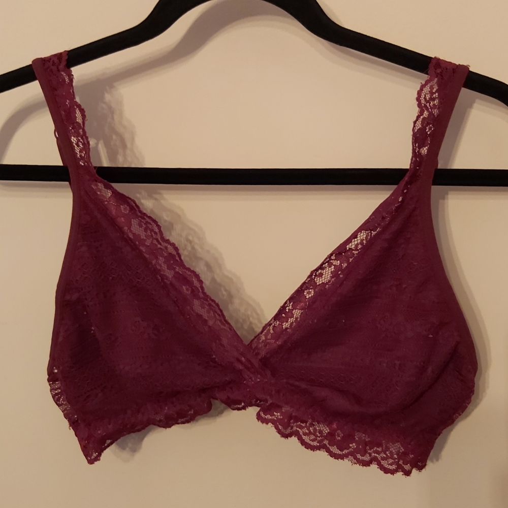 Forever 21, burgundy bralette.